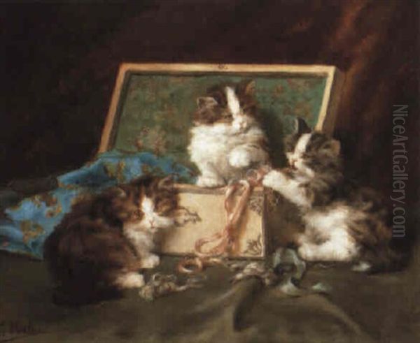 Sewing Box Oil Painting by Daniel Merlin