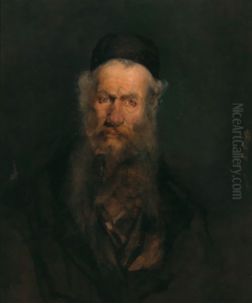 Rabbiner Oil Painting by Karl Von Merode