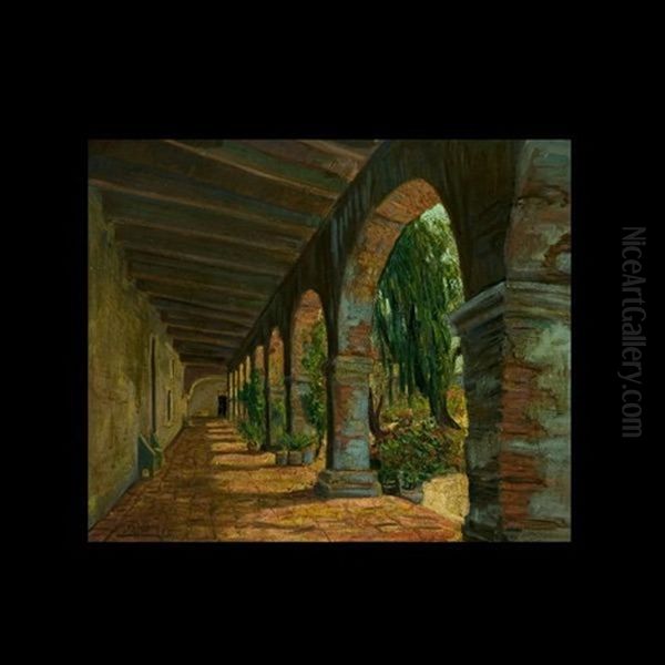 Mission De San Juan Capistrano Oil Painting by James Arthur Merriam