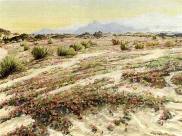 Palm Springs Oil Painting by James Arthur Merriam