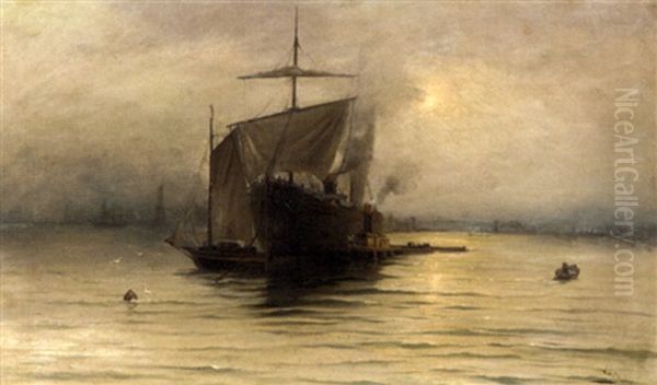 Out To Sea Oil Painting by Jules R. Mersfelder