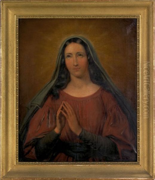 The Virgin Mary Oil Painting by Auguste Joseph Marie De Mersseman