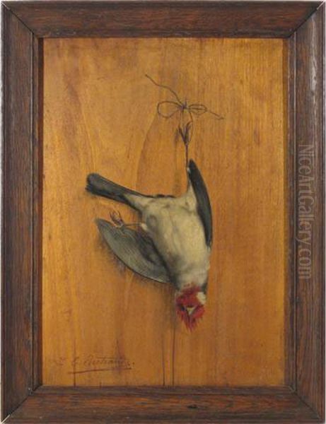 Nature Morte A L Oiseau Mort Oil Painting by Louis-Emile Bertrand