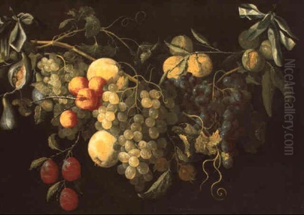 Guirlande De Fruits Oil Painting by Cornelis Mertens