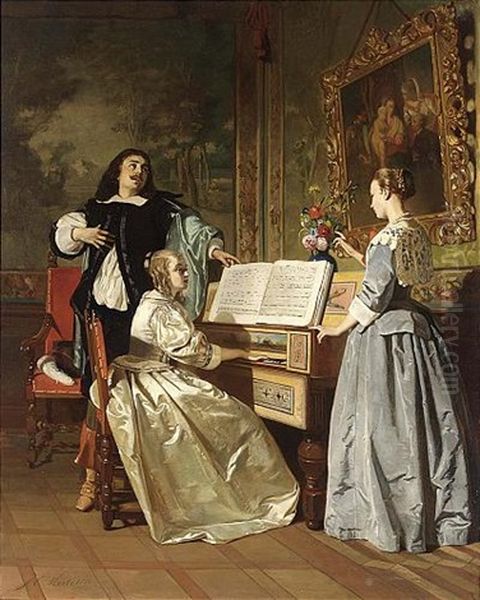 The Chamber Concert Oil Painting by Johann Cornelius Mertz