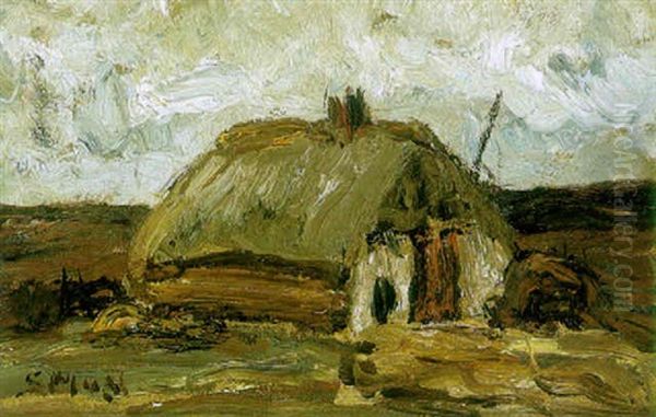 Boerderij Met Witte Voorgevel Oil Painting by Sientje Mesdag Van Houten