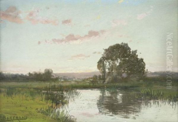 Paysage D'etang Oil Painting by Paulin Bertrand