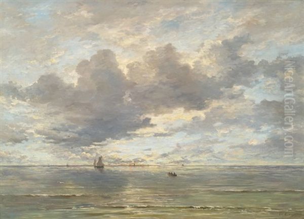 Sonnenuntergang Auf See (soir D'ete) Oil Painting by Hendrik Willem Mesdag