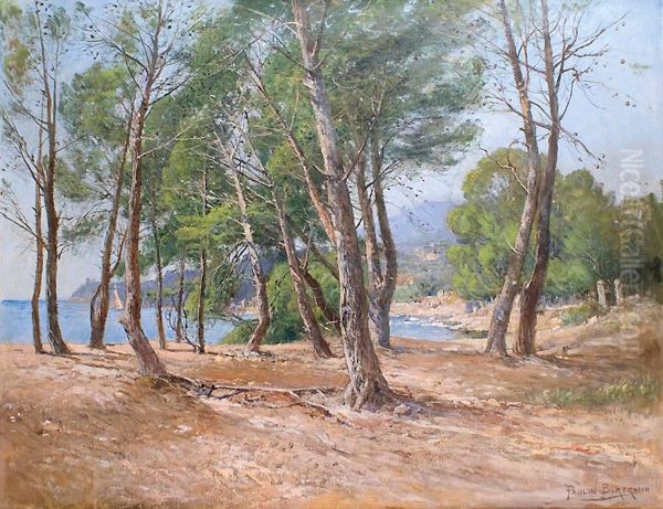 Cote Rocheuse Au Pradet Oil Painting by Paulin Bertrand