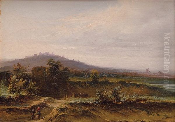 Kustenlandschaft Mit Muhle Oil Painting by Theodorus Ludovicus Mesker