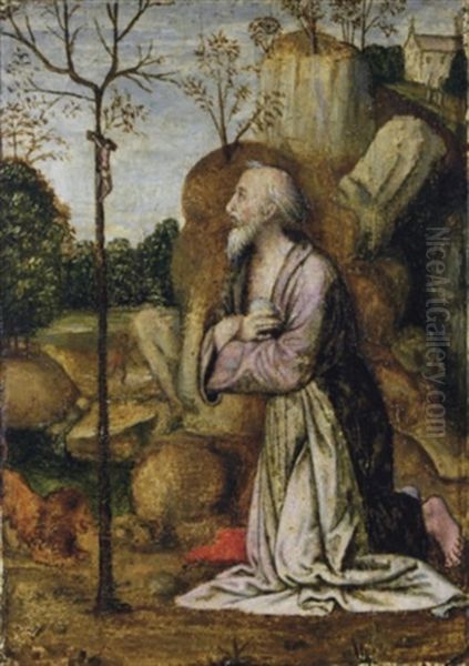 Saint Jerome In The Wilderness by Antonello da Messina