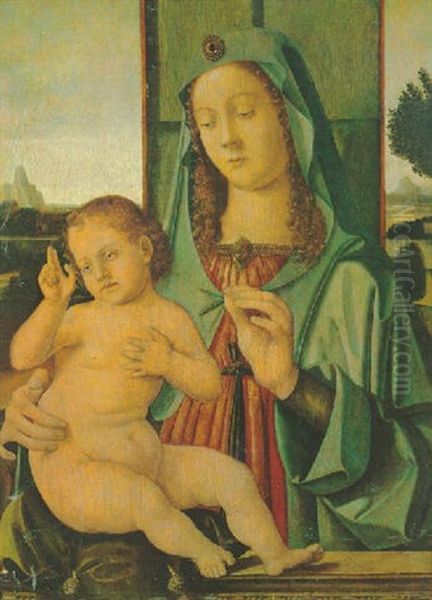 Madonna Con Bambino Oil Painting by Antonello da Messina