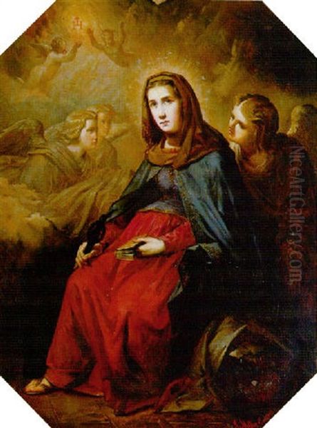 La Virgen De La Esperanza Oil Painting by Juan Mestre Bosch