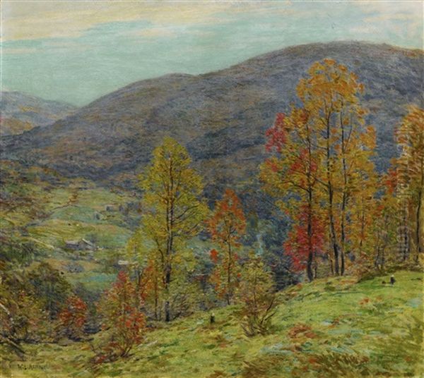 Autumn Glory Oil Painting by Willard Leroy Metcalf