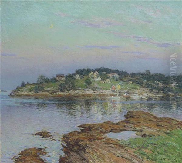 The Young Moon Oil Painting by Willard Leroy Metcalf