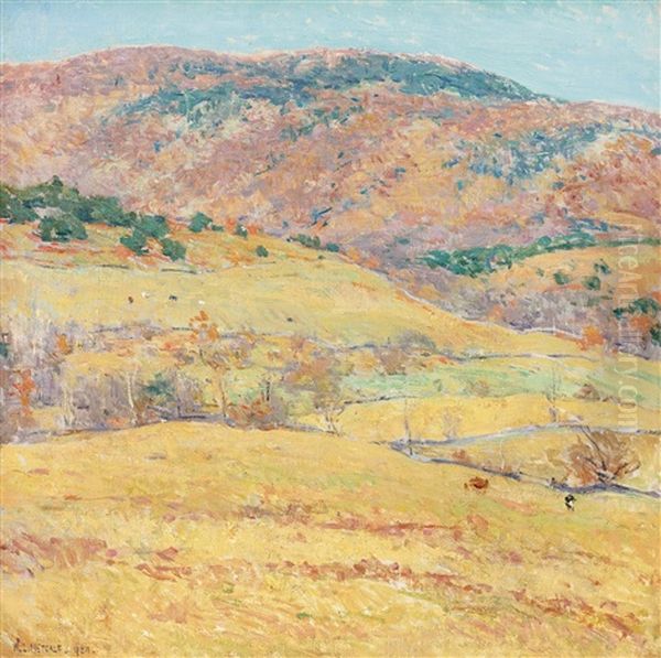 Mountain Pastures - Vermont Oil Painting by Willard Leroy Metcalf