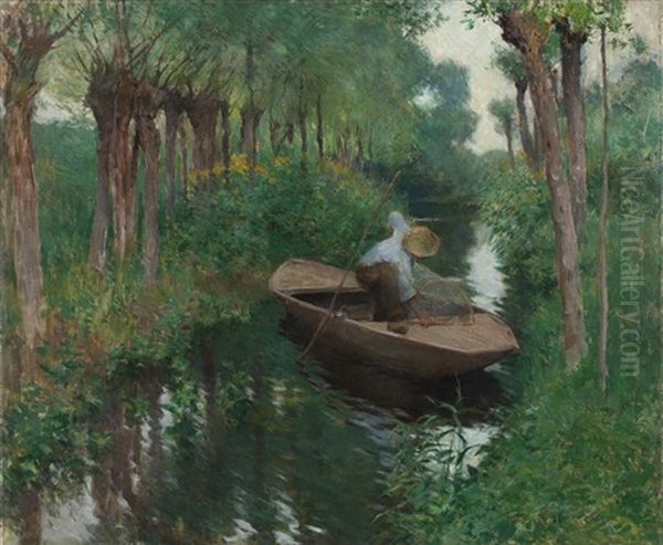 On The River Oil Painting by Willard Leroy Metcalf