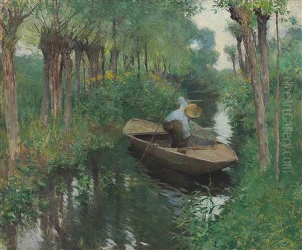 On The River Oil Painting by Willard Leroy Metcalf