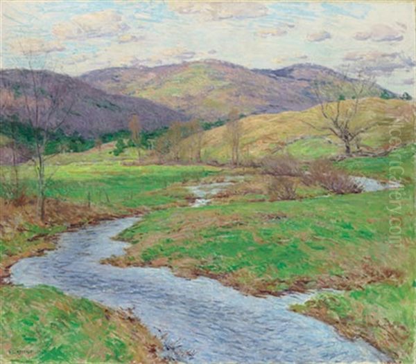 Swollen Brook Oil Painting by Willard Leroy Metcalf