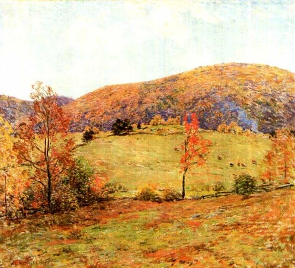 Early Fall, New England Oil Painting by Willard Leroy Metcalf