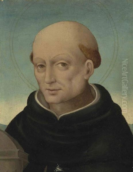 Saint Dominic - A Fragment Oil Painting by Giovanni Battista Bertucci