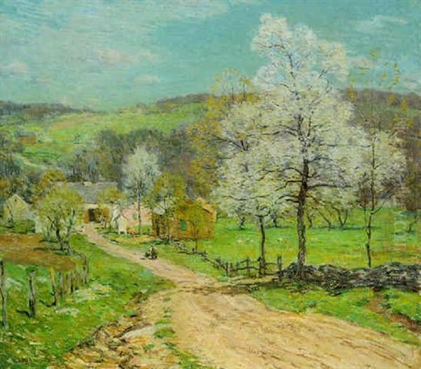 First Blossoms Oil Painting by Willard Leroy Metcalf