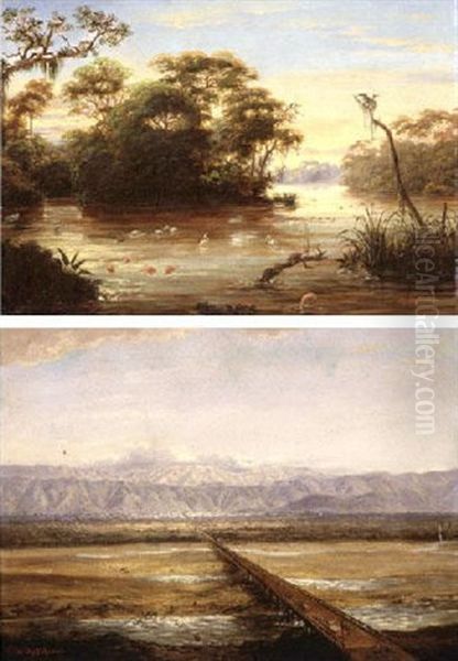 Los Chorros De Los Alisos En El Valle De La Escaba Oil Painting by Adolf Methfessel