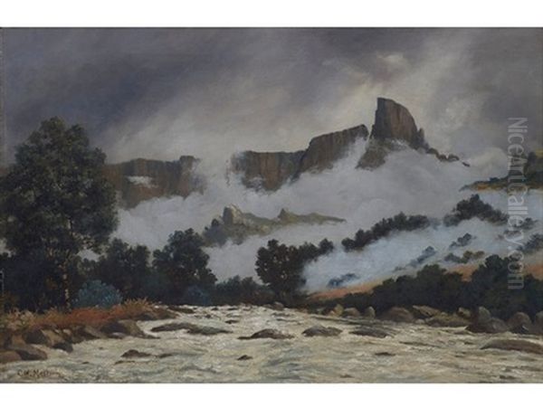 Mount-aux-sources, Natal National Oil Painting by Cathcart William Methven