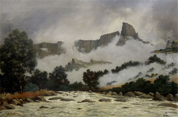 Mount-aux-sources, Natal National Park, Drakensberg Oil Painting by Cathcart William Methven