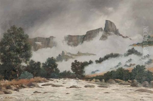 Mount-aux-sources, Natal National Park, Drakensberg Oil Painting by Cathcart William Methven