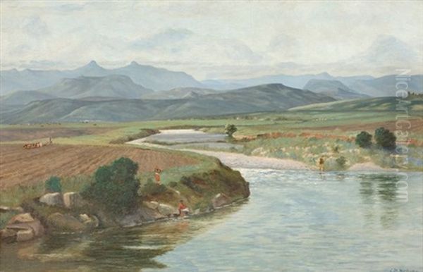 Polela River Near Himeville, Natal Oil Painting by Cathcart William Methven