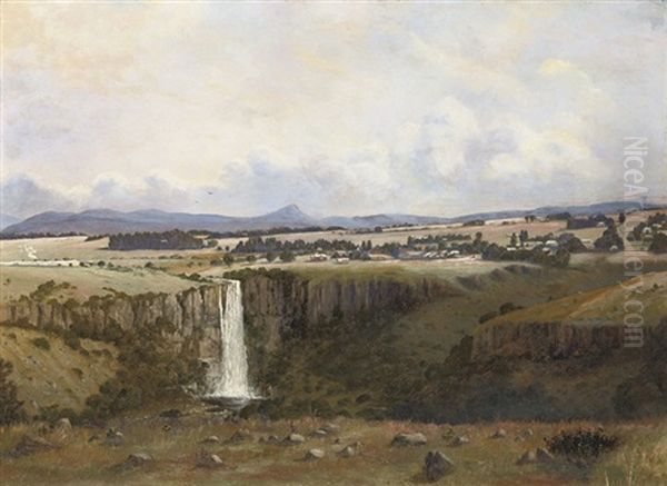 Village Of Howick And Umgeni Falls. 360 Ft Oil Painting by Cathcart William Methven