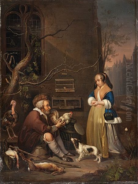 Der Vogelhandler Oil Painting by Gabriel Metsu