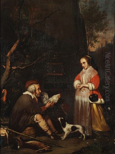 Der Wildbrethandler (copy) Oil Painting by Gabriel Metsu