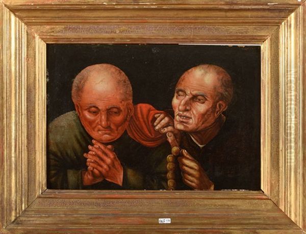 Les Moines Hypocrites Oil Painting by Jan Mathys Metsys (Massys) the Younger