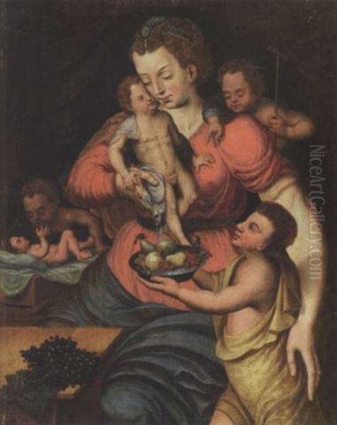 Caritas Oil Painting by Jan Mathys Metsys (Massys) the Younger