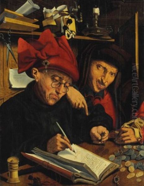 The Tax Collectors Oil Painting by Quentin Metsys (Massys) the Younger