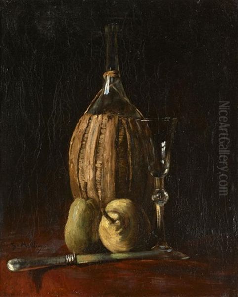 Composition Au Pichet Et Aux Poires Oil Painting by Louis Mettling