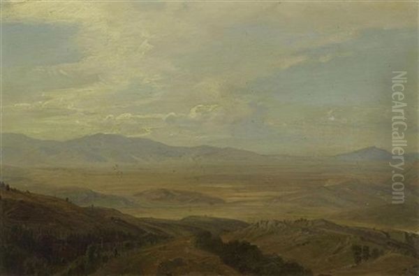 Studie Einer Gebirgslandschaft Oil Painting by Caesar Metz