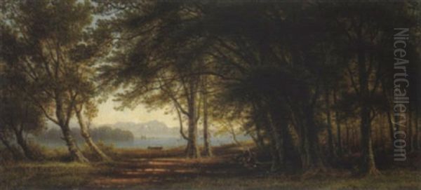 Der Chiemsee Oil Painting by Caesar Metz