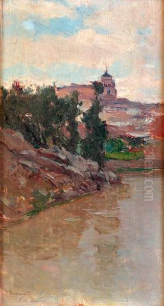 Vista De Toledo Oil Painting by Aureliano de Beruete y Moret