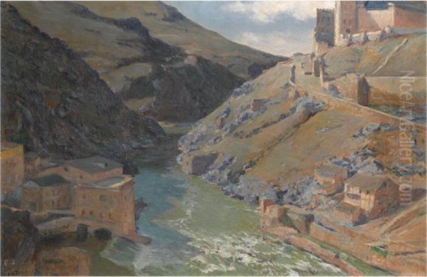 El Tajo Oil Painting by Aureliano de Beruete y Moret