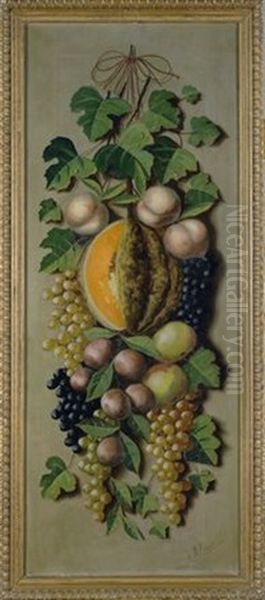 Composizione Di Frutti Oil Painting by Michelangelo Meucci