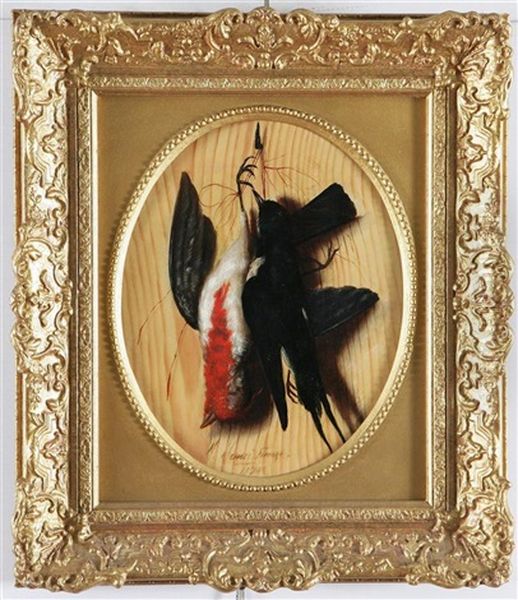 Natura Morta Di Uccelli Oil Painting by Michelangelo Meucci