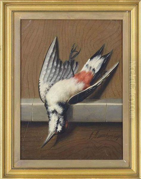 Songbird (+ 3 Others; Set Of 4) Oil Painting by Michelangelo Meucci