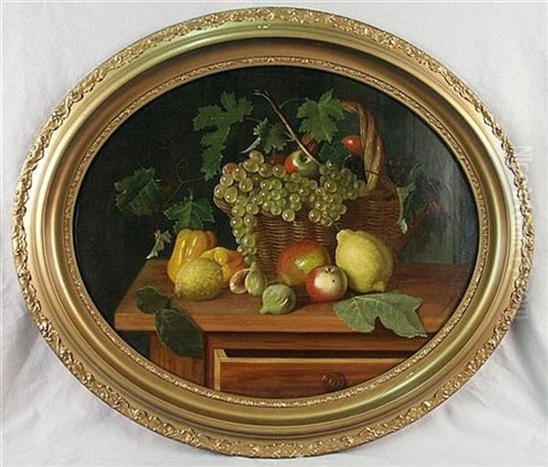 Still Life With Fruit Oil Painting by Michelangelo Meucci