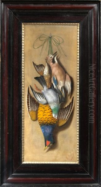 Nature Morte: Birds Oil Painting by Michelangelo Meucci