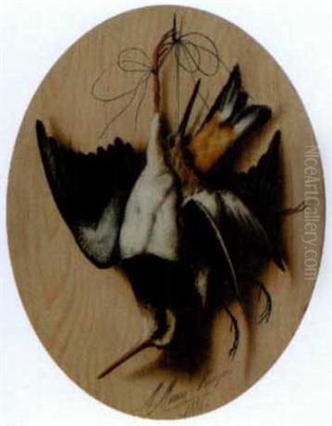 Still Life Of A Woodcock Oil Painting by Michelangelo Meucci