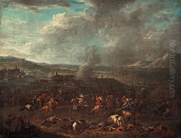 The Battle Of Oudenarde Oil Painting by Adam Frans van der Meulen