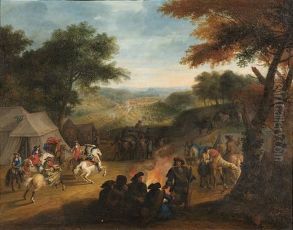 La Prise Du Chateau St. Anne Dans Le Doubs Oil Painting by Adam Frans van der Meulen